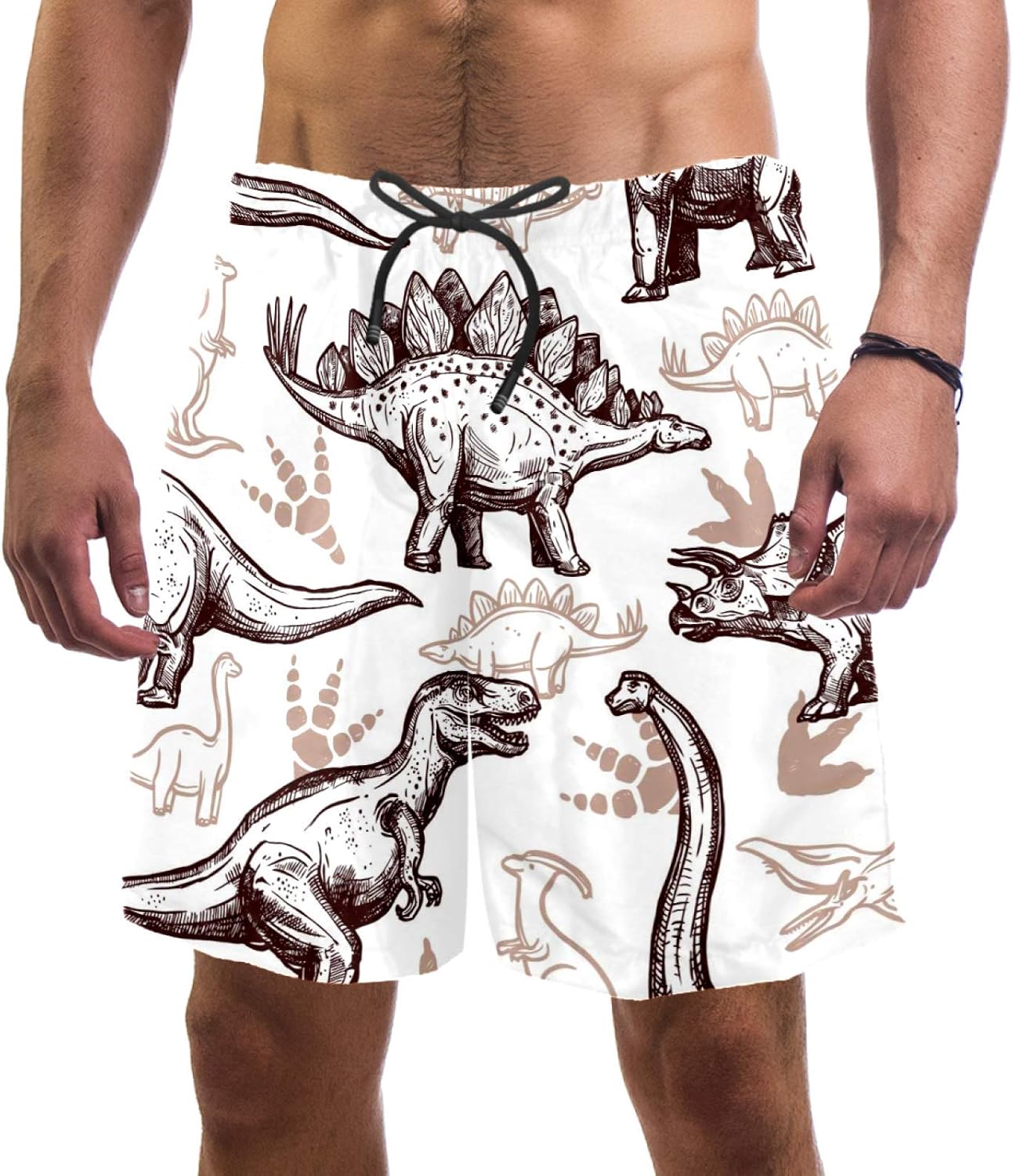 Maillot De Bain Homme LORVIES - Short Boxer Séchage Rapide - Polyester/Élasthanne - Plage, Piscine