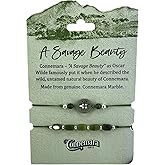 JC Walsh and Sons Twin Connemara Marble Bracelets with Celtic Knot and Adjustable Corded Bands