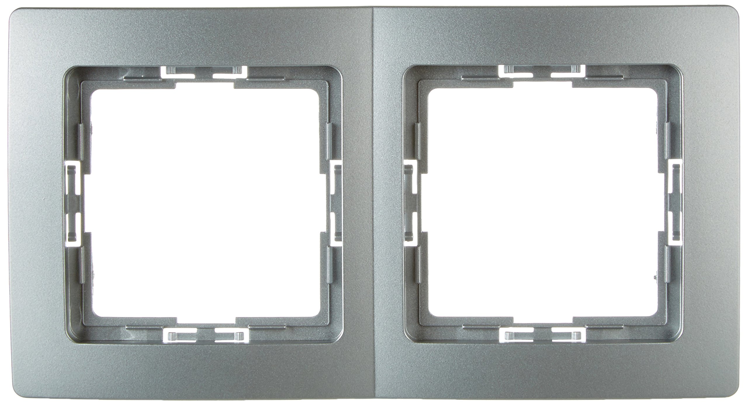Kopp Paris 402520010 Profi-Pack Cover Frame for 2 Sockets (Pack of 5) Silver, 1 Piece