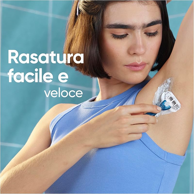 Smooth Donna Rasoio con 16 Lamette Di Ricambio