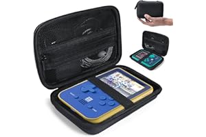 RTTACRTT Hard Carrying Case Compatible with Capcom Super Pocket/Taito Super Pocket Arcade Gaming Handhled, Fully Enclosed Zipper Mesh Bag for USB Cable & Evercade Cartridges（Case Only）
