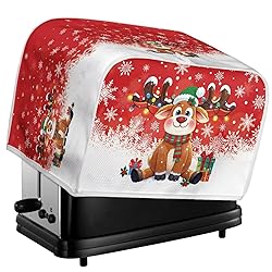 Annejudy 2 Slice Bread Toaster Cover Christmas