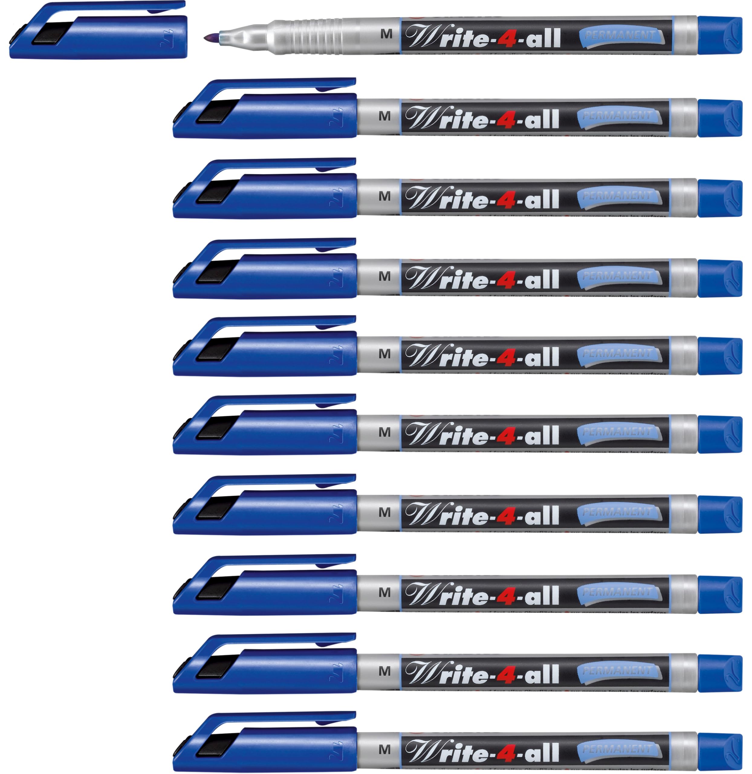STABILO Permanent Marker Write-4-all - Medium - Box of 10 - Blue