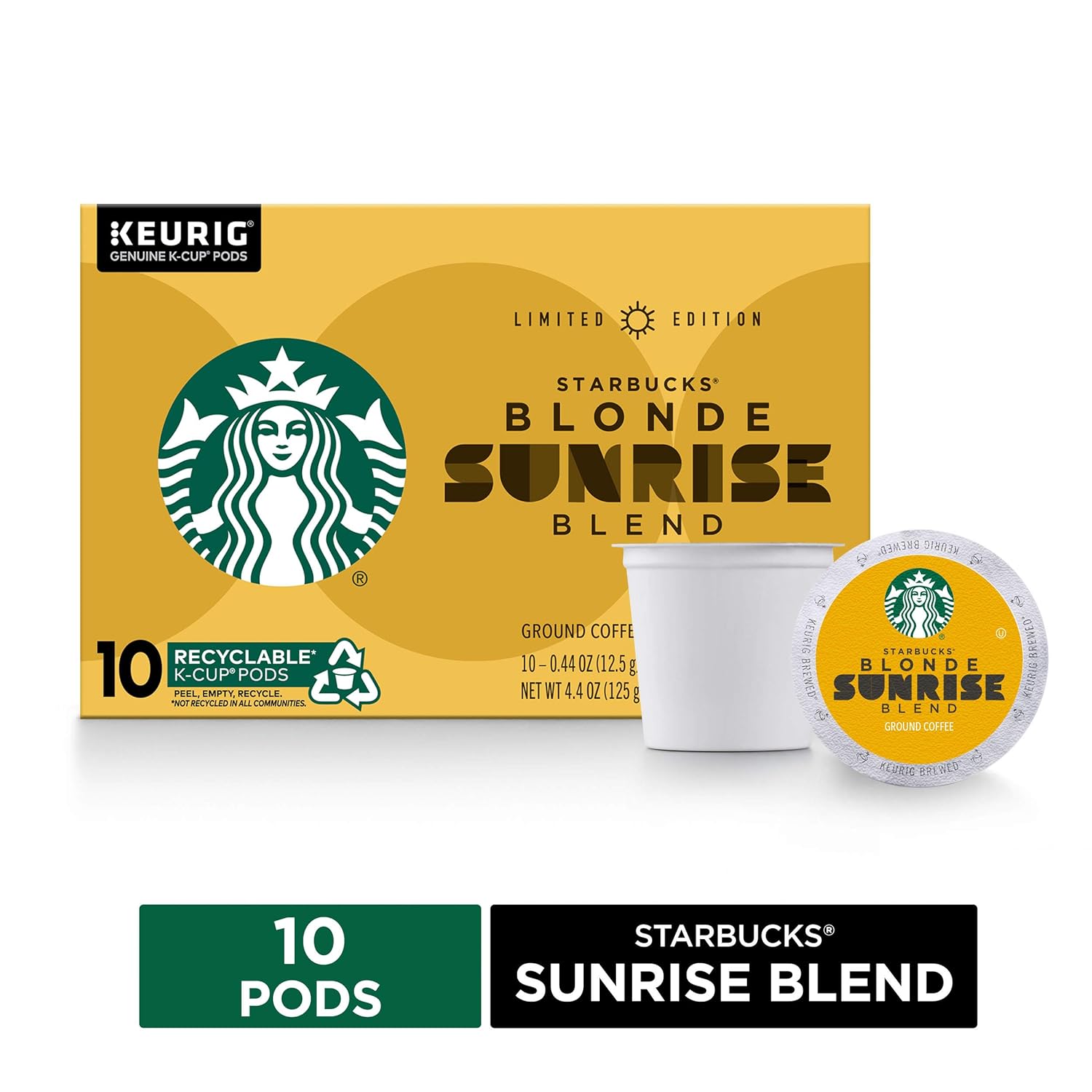 Starbucks Sunrise Blend Coffee, Single Cup Coffee, 10 ct
