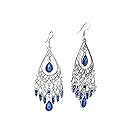 Dazzle Flash Boho Style Alloy Drop Earrings For Women Fashion Jewelry EAG080 (Blue)