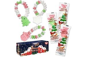TWINKLE BITES 30 Pack Christmas Candy Bracelets - Individually Wrapped Holiday Themed Designs & Delicious Flavor -Bulk Christmas Candy Use For Stocking Stuffers, Party Favor, Classroom & Office Treats