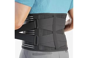 MODVEL Back Support Belt for Men & Women, Lower Back Brace Pain Relief, Breathable 6 Stays Lower Posture Corrector Women, Lum