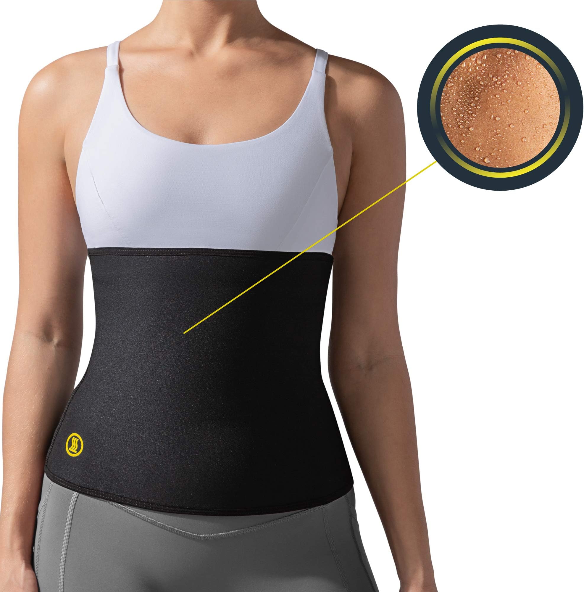 HOT SHAPERS Hot Belt for Women – Sweat Enhancing Neoprene Stomach Shaper and Belly Fat Burner for a Slimmer & Trimmer Waist