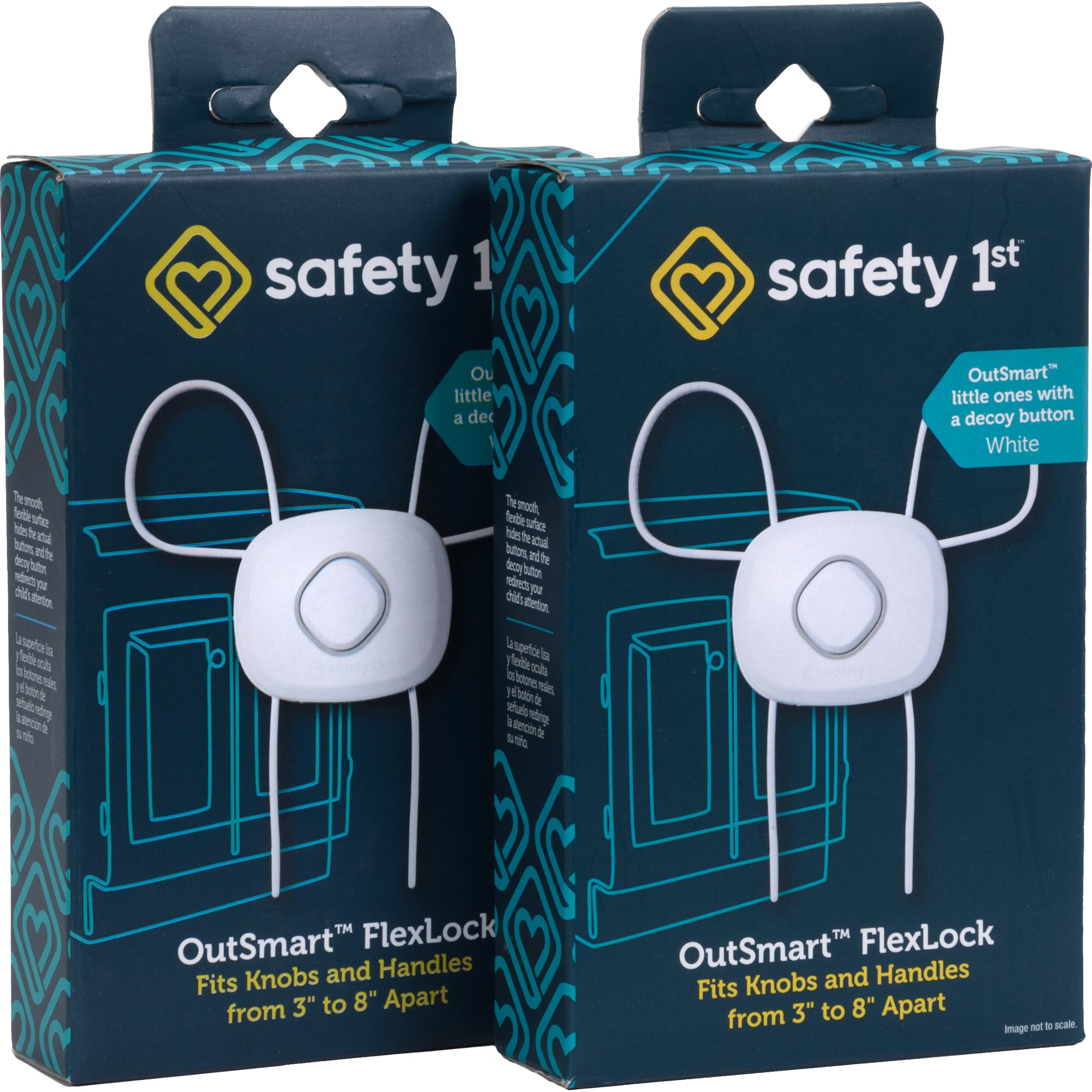 Photo 1 of Safety 1st OutSmart Flex Lock, White, 2 Pack