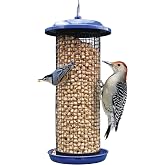 Nature's Way Metal Mesh Mixed Seed and Peanut Bird Feeder for Wild Birds and Outdoor D&eacute;cor, 2 Quart Capacity, Easy to Clean and Fill with Easy-Cling Mesh