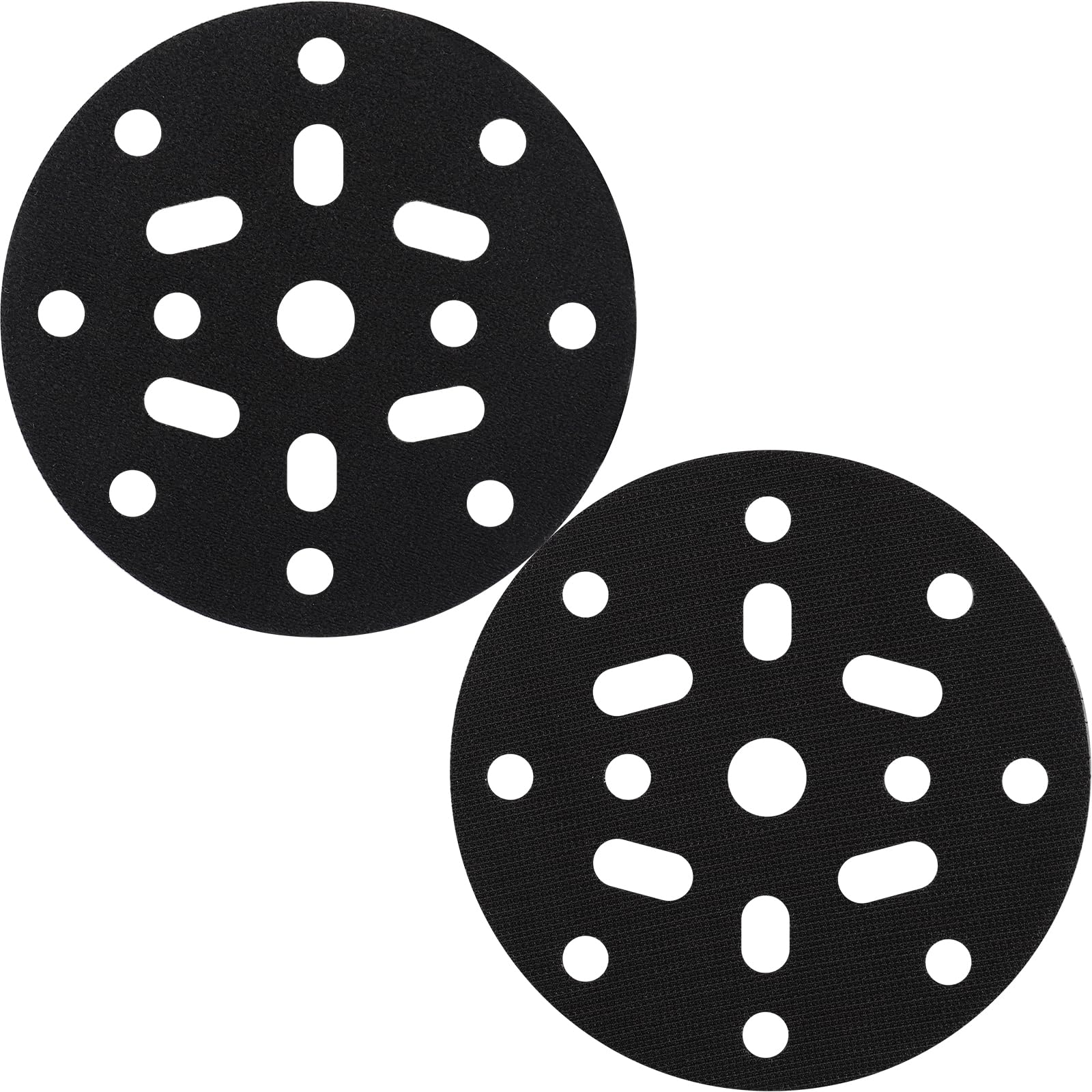 Shineboc Professional 2 pcs Pad Savers 17 Holes Multifunctional for Sander Replacement Cushion Pad Impact-Resistant Noise Reduction Protection Polisher for Hook & Loop Random Orbital (150mm)