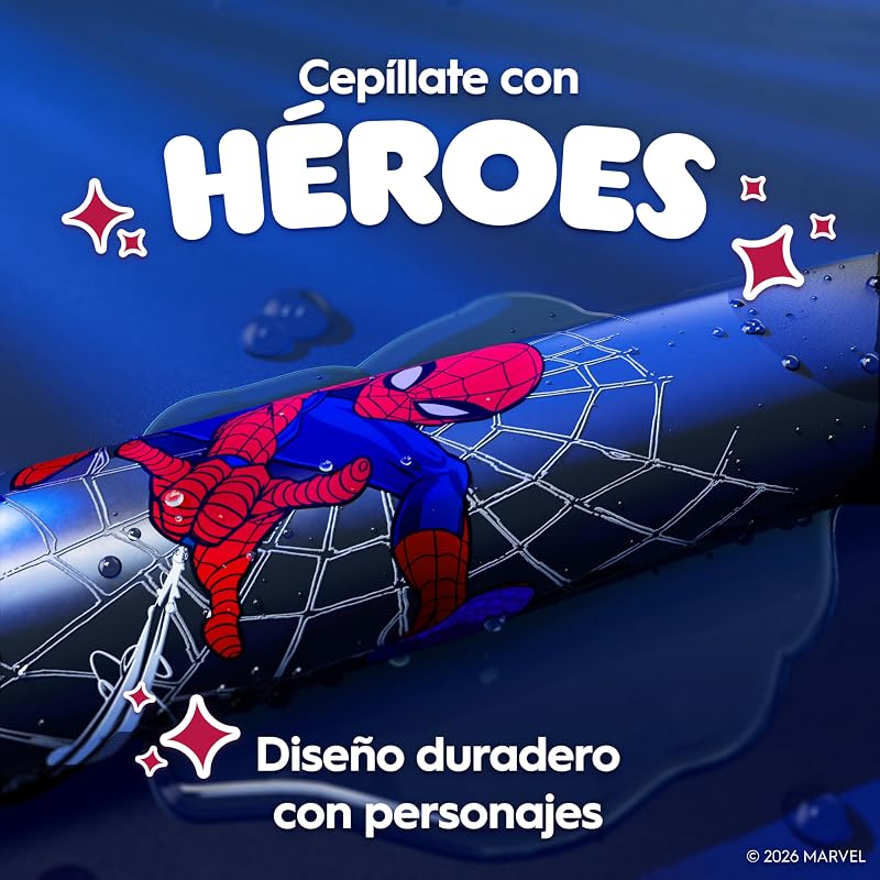 iO Kids Marvel Spiderman Cepillo de Dientes Eléctrico, Niños +6 Años