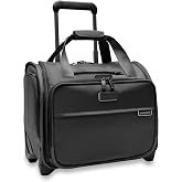 Briggs &amp; Riley Baseline 2-Wheel Cabin Bag Softside for Carry-On, Black | 2-Wheel Design for Easy Rolling, Multiple Pockets, Compact Design, Carry-On Sized for Overhead Storage