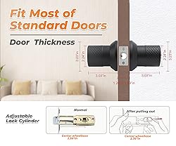 Keypad Door Knob Lock, Keyless Entry Door Lock with