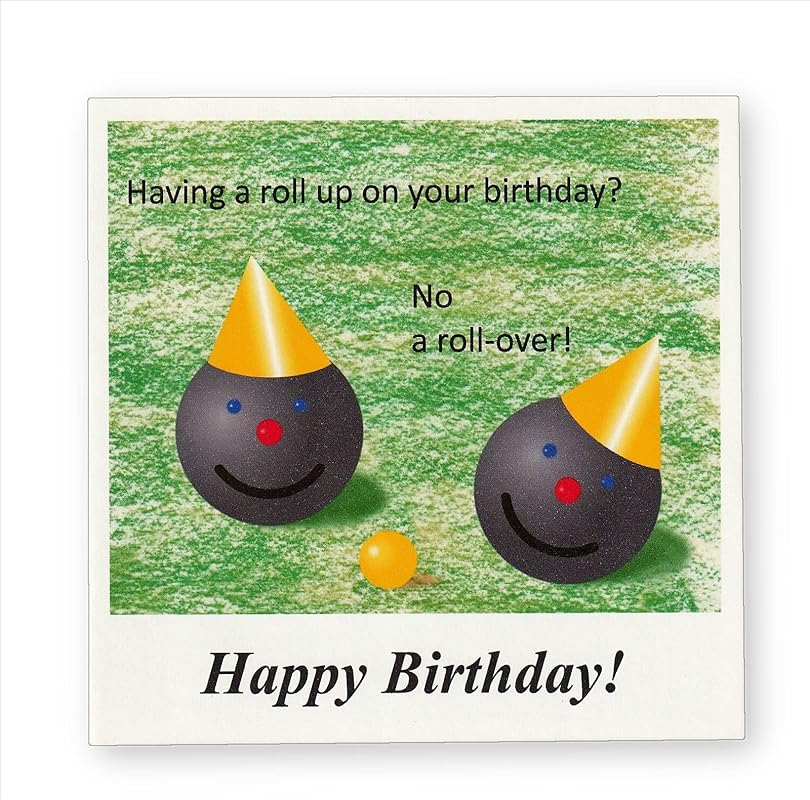 Lawn Bowls Funny Birthday Card with optional customisation Amazon.co