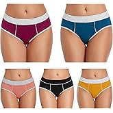 dorcastimo Womens Underwear Cotton Hipster Panties for Women Mid Rise Underwear Soft Full Coverage Briefs 5 Pack