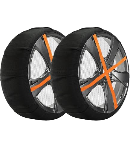 K&K Automotive Snow Socks - Traction Aid For Tires, Alternative To Snow Chains, For Cars & SUVs