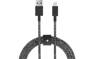 Native Union Belt Cable XL - 10ft Ultra-Strong Reinforced [MFi Certified] Lightning to USB Charging Cable with Leather Strap 