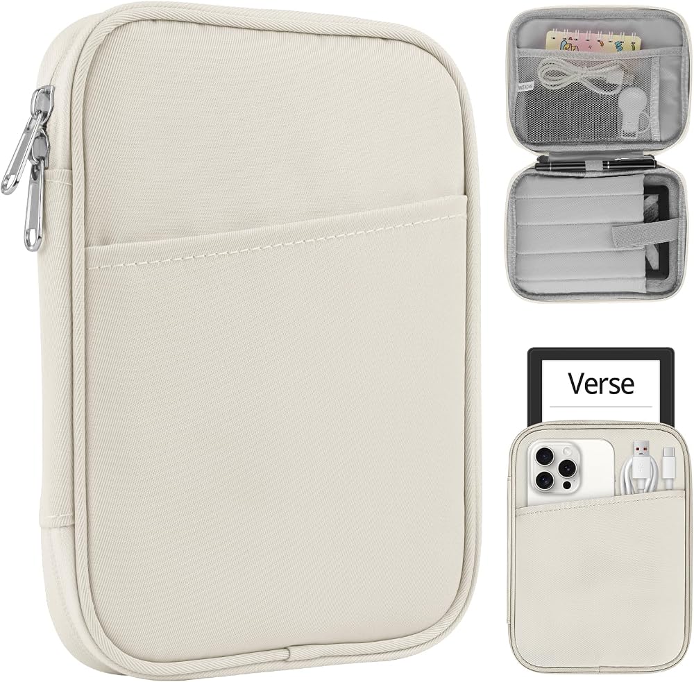 HoYiXi Universal Sleeve Bag 6-7in E-Readers Waterproof Shockproof White