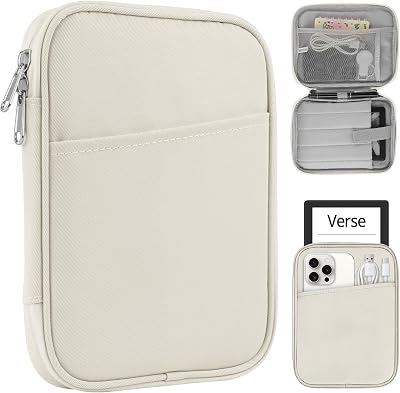 HoYiXi Universal Sleeve Bag 6-7in E-Readers Waterproof Shockproof White