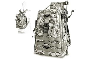 MoiShow Fishing Backpack Tackle Bag, Fishing Tackle Backpack with Rod Holder, Tackle Box Backpack