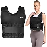 Beatboost Weighted Vest Men,20lb/30lb/40lb/50lb/60lb Adjustable Weight Vest | Body Weights with Adjustable Steel Plates Weights, Ankle Weights, Wrist Weights, Leg Weights for Running Strength Training