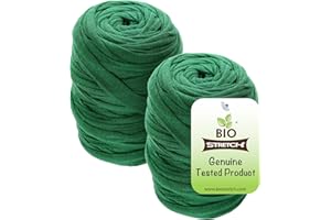 Biostretch Soft Garden Plant Ties for Indoor & Outdoor Plants - Strong & Stretchy Cut-to-Length Plant Tape for Climbing Plants, Tomato Vines & Home Gardening (130 ft / 40M)