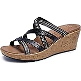 Skechers Women's Beverlee Tiger Posse Wedge Sandals