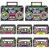 Chinco 22-Piece 80s Novelty Boom Favor Boxes - Boom Box Party Favors & Decor - Retro Radio Cassette Goodie Boxes - Table Centerpieces