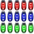 15 Pieces LED Safety Light, Clip on Flashing Strobe Lights for Runners, Dogs, Bike, Walking, High Visibility Accessories for Bicycle Helmet Reflective Gear Bike Tail Light