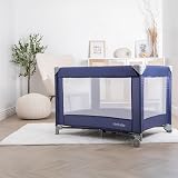 Red Kite Sleeptight Travel Cot - Blueberry, Padded Mattress, Portable view 3