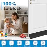 HIZH Draft Excluder for Doors 37 inch One Sided Under Door Draft Stopper view 5