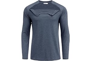 Deyeek Unisex Chemo Shirts for Port Access Chemotherapy Must Haves Long Sleeve Cancer Care Package for Men