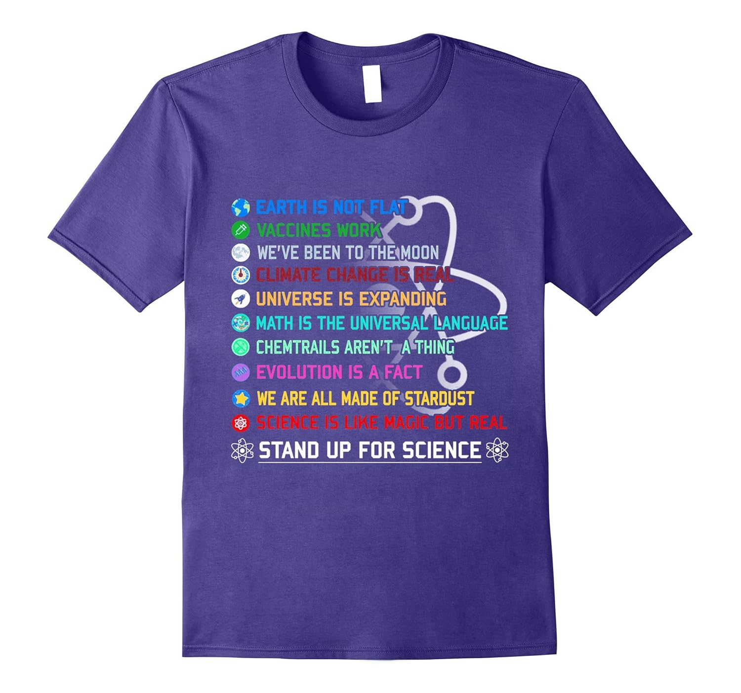 Earth is not flat Vaccines work T-shirt-ANZ