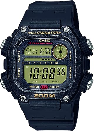 Casio Reloj Digital para Hombre de Cuarzo con Correa en plástico DW-291H-9AVEF