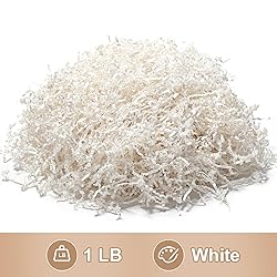Wowxyz 1 LB Crinkle Cut Paper Shred White Crinkle