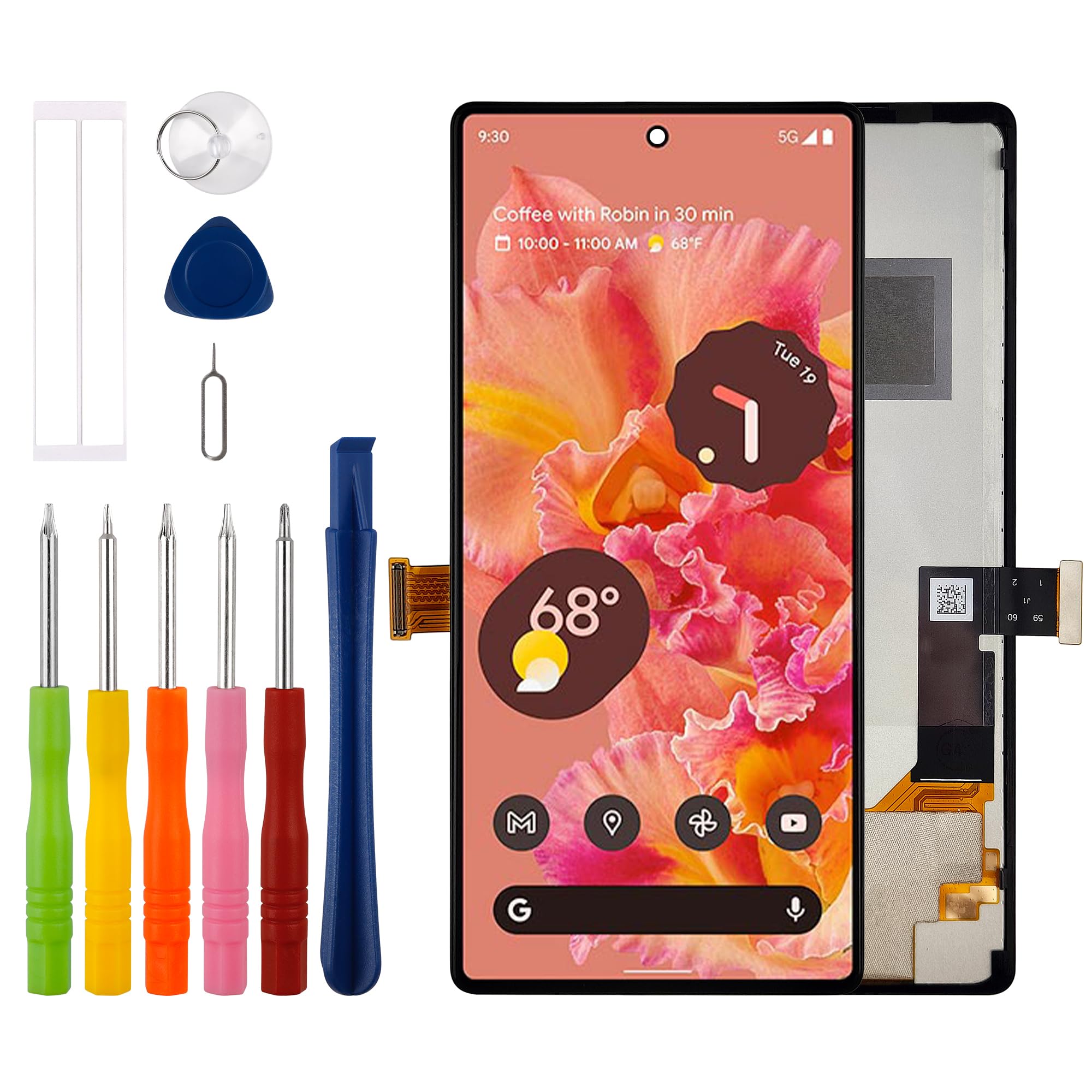 Photo 1 of Duotipa New 6.4'' TFT Display for Google Pixel 6 GB7N6 Touch Screen Digitizer Assembly Repair Parts with Tool Sets -No Fingerprint Function
