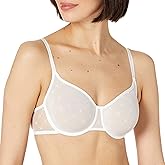 DKNY Womens Monogram Mesh Unlined Demi Bra