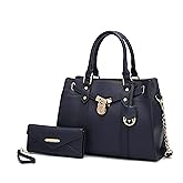 MKF Collection Crossbody Tote Bag for Women & Wristlet Wallet Purse Set – PU Leather Top-Handle Satchel Shoulder Handbag