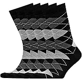 VRD Men’s Dress Socks Bamboo Rayon 5-Pack Crew Socks Fits Shoe Size 8-13 Gift Box