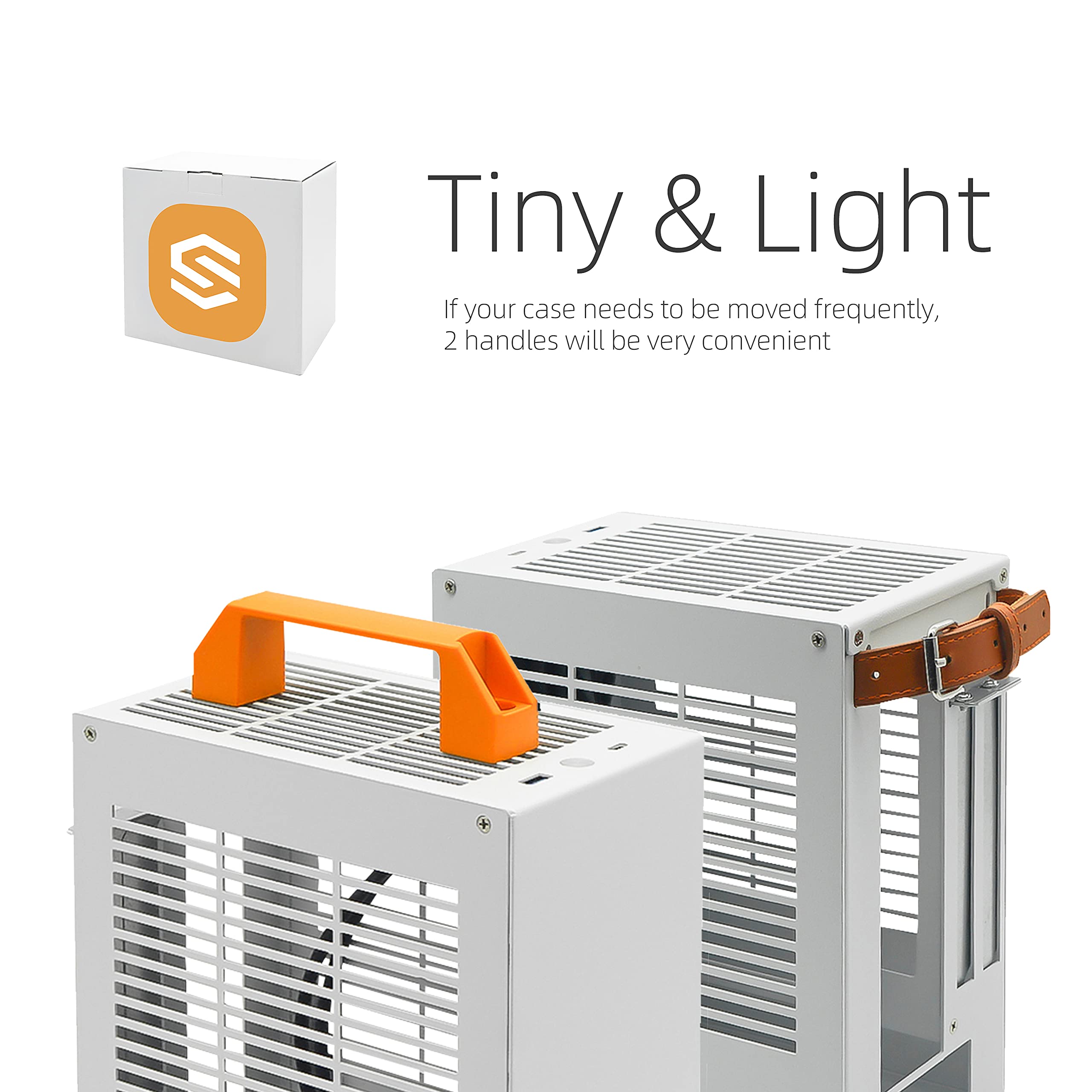 Itx Mini Case - K39 (Steel),1U Power Supply,Front I/O USB & Type-C Port,2 Handle can be Installed,Vented Panel - 2 Steel & 1 Acrylic Side Panels / 5L SFF Case