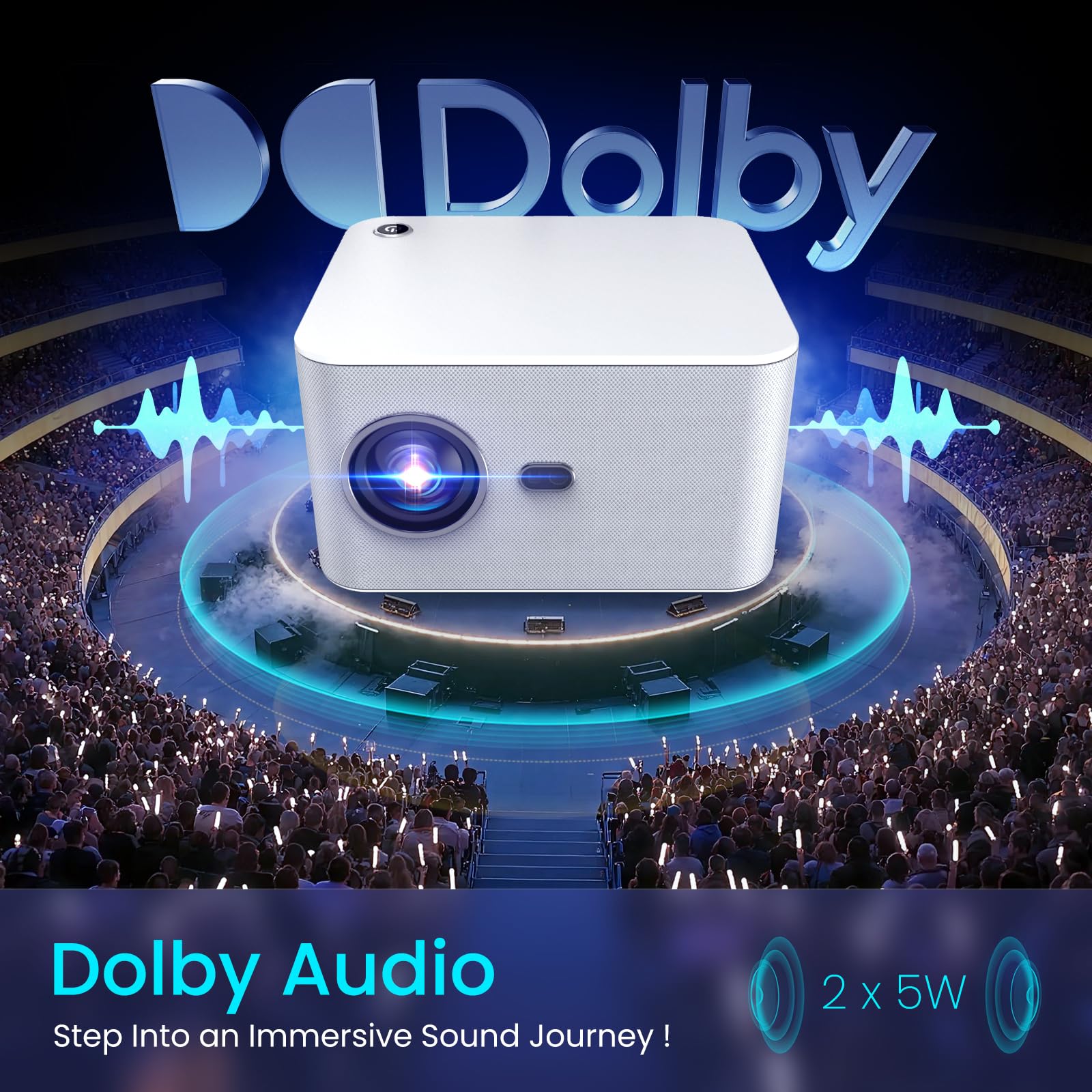 [Built-In App Smart Projector and Fresnel 85% ALR Screen] Daylight Screen 1.8dB Gain 100% sRGB Support 8K/4K 75