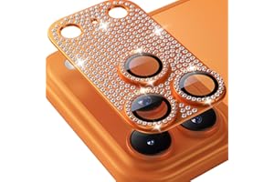 Hoerrye for iPhone 17-Pro Camera-Lens Protector: Bling Diamond Camera Full Cover with Military Grade Shatterproof, 4K-Level C