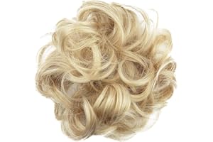 CAISHA Messy Scrunchie Bun Voluminous Wavy Hairpiece Heat-resistant Synthetic Fibres Blond Mix G28A