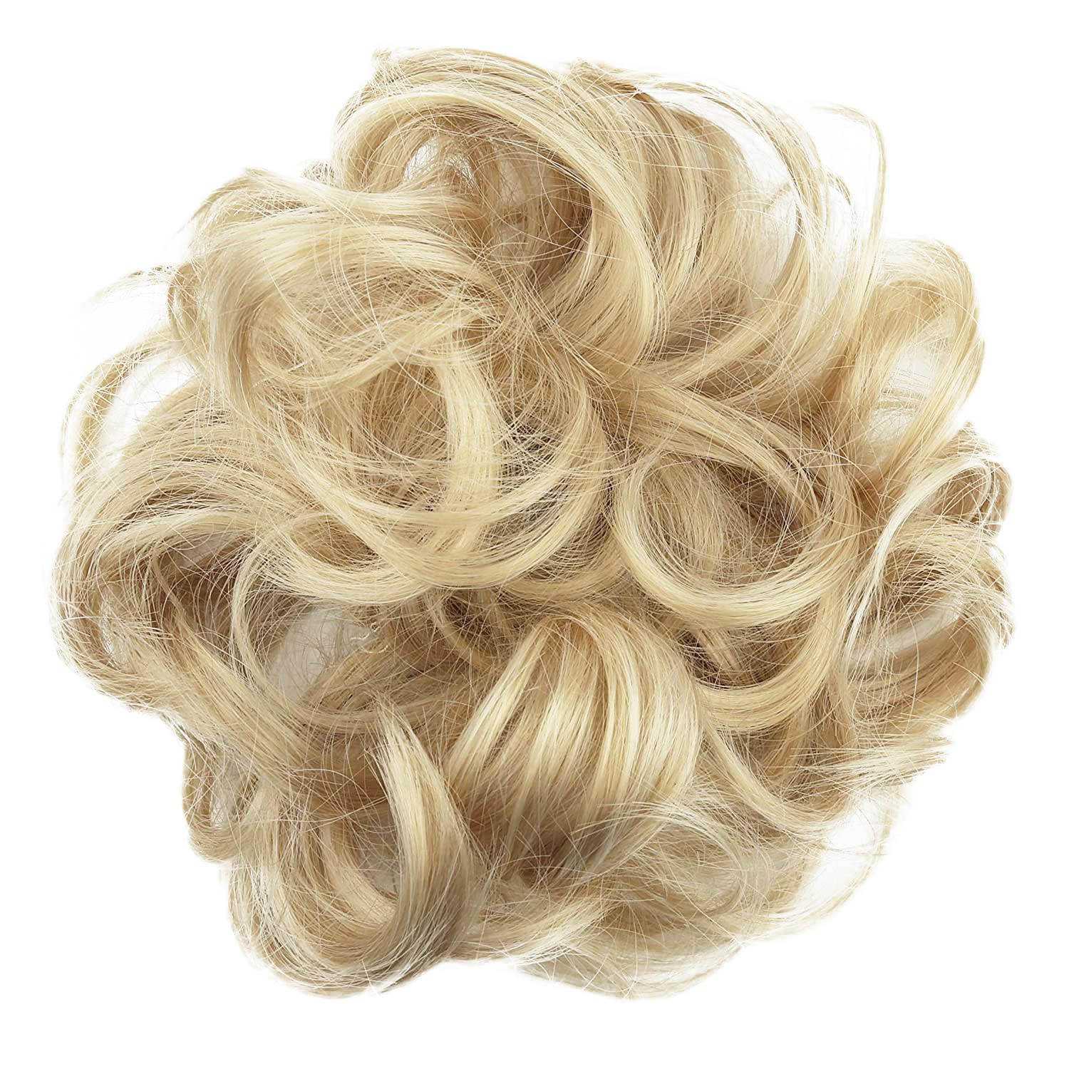 CAISHA Messy Scrunchie Bun Voluminous Wavy Hairpiece Heat-resistant Synthetic Fibres Blond Mix G28A