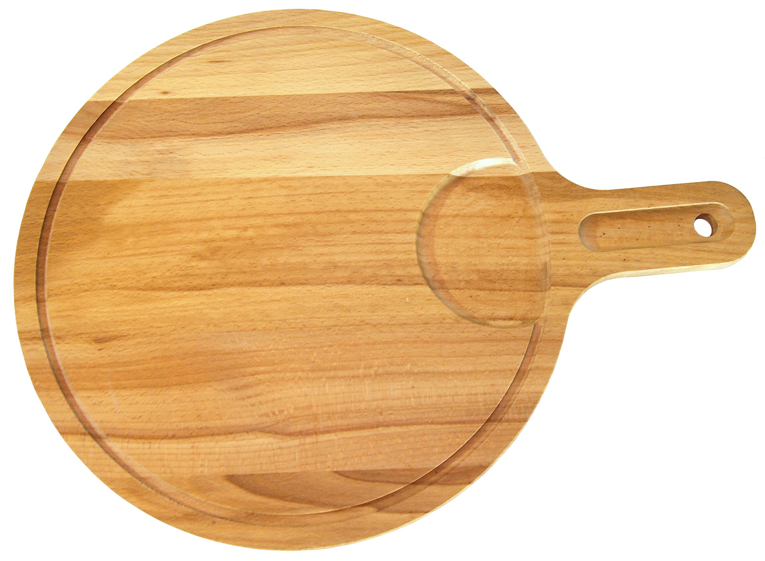 EFO Wooden Pizza Paddle 30 cm | Pizza Board Crafted from Durable Beechwood | Cutting Board with Handle for Easy Baking, Slicing and Serving | Wooden Pizza Peel for Oven and Grill