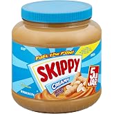 SKIPPY Creamy Peanut Butter, Plant Based Protein, 80oz x1 | Peanut Butter Bulk. 4 Ingredients, 7g Protein /serving, Gluten-free. Perfect for Protein Snacks, Kids Snacks, Kids Lunch