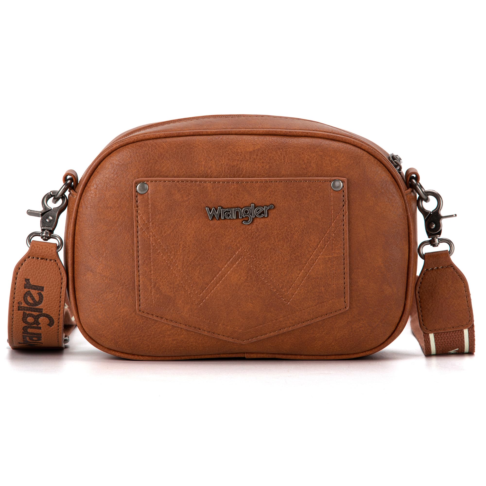 Wrangler Crossbody Purses for Women Trendy Camera Snapshot Bag with Wide Strap