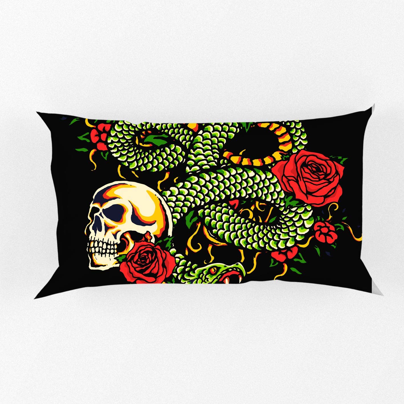 Feelyou Sugar Skull Bedding Set 3 Pieces Skulls Duvet Cover Set Twin Floral Printed Flowers Polyester Gothic Comforter Cover With 2 Pillow Shams Black White Quilt Cover Set Horror Design Zipper Bedding