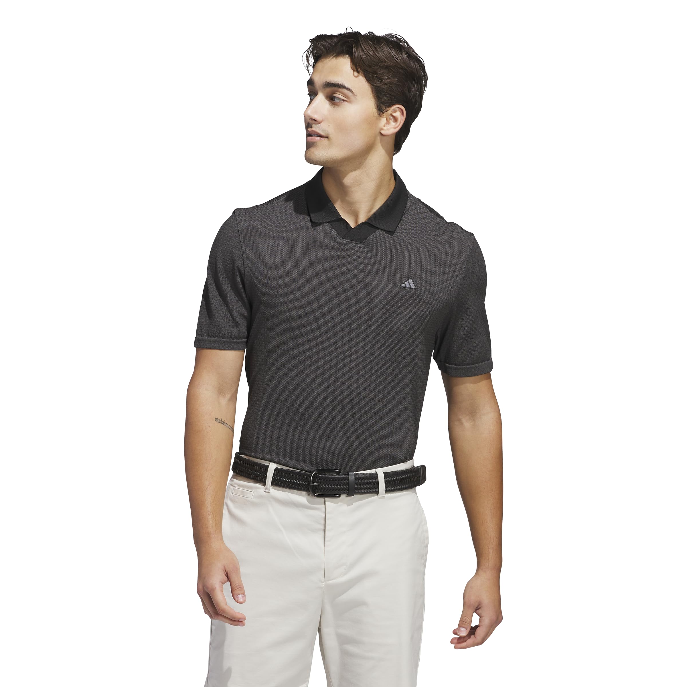 adidas Men’s Go-to Primeknit Polo Shirt, Powder Coral S25/Aurora Ruby S25, Medium